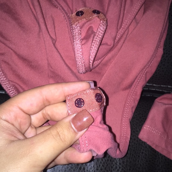 a peach bodysuit with cut out arms , worn once - Picture 3 of 3